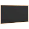 vidaXL Pizarra con marco de madera maciza de pino negra 100x55 cm