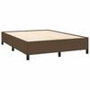 vidaXL Cama sin colch&oacute;n tela marr&oacute;n oscuro 140x190 cm