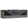 vidaXL Cama de jardín 200x60 cm ratán sintético gris