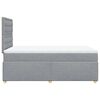vidaXL Cama box spring con colch&oacute;n tela gris claro 120x190 cm