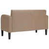 vidaXL Sof&aacute; Loveseat Cappuccino 110 cm Cuero sint&eacute;tico