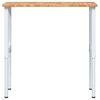 vidaXL Banco de trabajo rectangular madera maciza 100x60x(71,5-98) cm