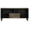 vidaXL Mueble de TV madera maciza de mango negro 100x33x46 cm