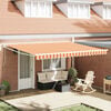 vidaXL Toldo Retr&aacute;ctil amarillo y naranja 450 x 300 cm tela