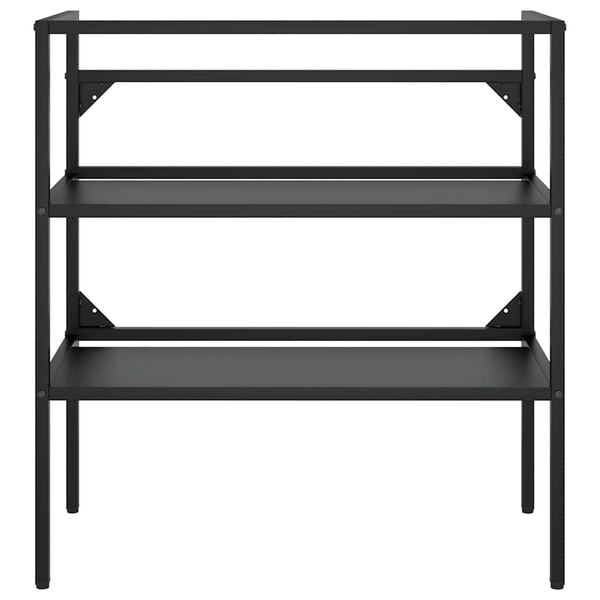 vidaXL Estructura de lavabo de hierro negro 79x38x83 cm