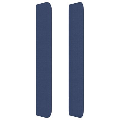 vidaXL Cabecero con orejas de tela azul 93x16x118/128 cm