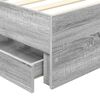 vidaXL Estructura de cama Gris Sonoma 90 x 190 cm Madera Ingenieril