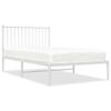 vidaXL Estructura cama sin colch&oacute;n con cabecero metal blanco 100x190cm