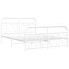 vidaXL Estructura cama sin colch&oacute;n con estribo metal blanco 150x200 cm