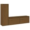 vidaXL Muebles para TV 3 piezas madera maciza de pino marr&oacute;n miel