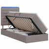vidaXL Cama de almacenamiento LED con colch&oacute;n Topo 90 x 200 cm Tela