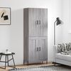 vidaXL Aparador alto madera contrachapada gris sonoma 69,5x34x180 cm