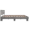 vidaXL Estructura cama madera ingenier&iacute;a metal gris Sonoma 200x200 cm