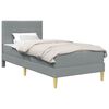 vidaXL Estructura de cama Gris Claro 90 x 200 cm Poli&eacute;ster