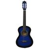 vidaXL Guitarra clásica principiante y niño con funda azul 1/2 34"