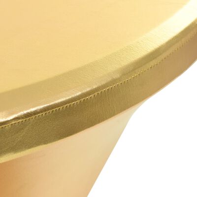 vidaXL Fundas de mesa elásticas 2 uds 60 cm dorado