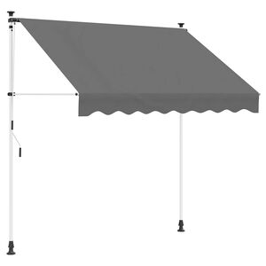 vidaXL Toldo retr&aacute;ctil manual Gris Claro 150 cm