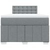 vidaXL Cama box spring con colch&oacute;n tela gris claro 120x190 cm