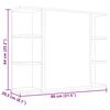 vidaXL Armario de espejo de ba&ntilde;o contrachapada gris 80x20,5x64 cm