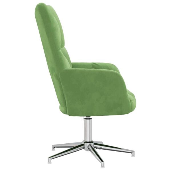 vidaXL Sill&oacute;n de relax de terciopelo verde claro