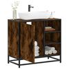 vidaXL Mueble de baño para lavabo roble ahumado 65x33x60 cm