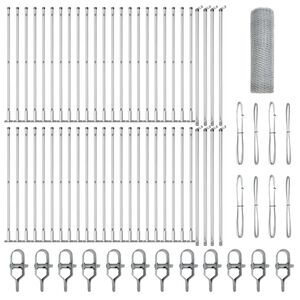 vidaXL Poste de Valla Plateado