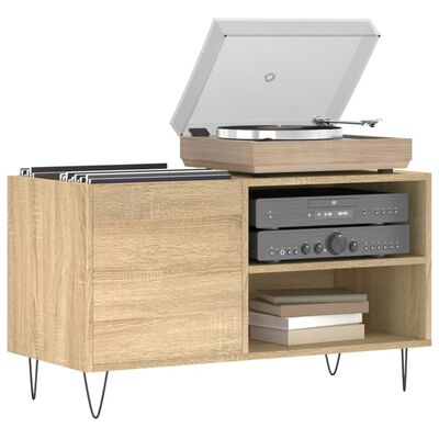 vidaXL Mueble de discos madera de ingeniería roble Sonoma 85x38x48 cm