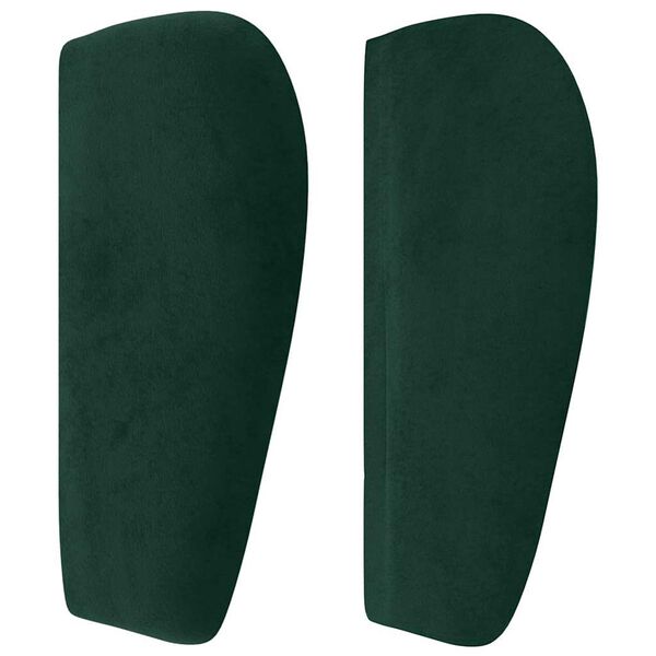 vidaXL Cabecero de terciopelo verde oscuro 203x23x78/88 cm