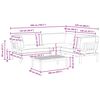 vidaXL Juego de Sof&aacute; con coj&iacute;n 4 pcs Taup&eacute; Madera de Acacia S&oacute;lida