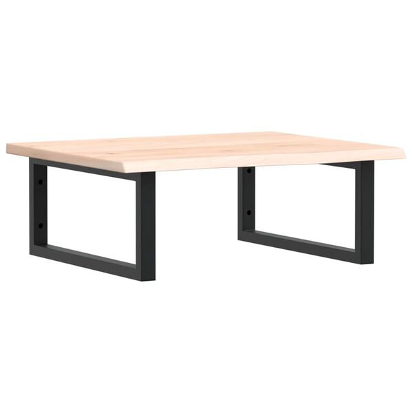 vidaXL Estante de lavabo de pared de acero y madera maciza de roble