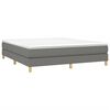 vidaXL Estructura de cama con somier de tela gris oscuro 180x200 cm