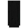 vidaXL Aparador de madera maciza de pino negro 31,5x34x75 cm