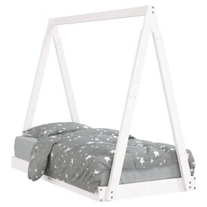 vidaXL Estructura de cama para ni&ntilde;os madera de pino blanco 70x140 cm