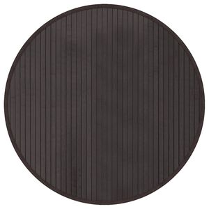 vidaXL Alfombra redonda bamb&uacute; marr&oacute;n oscuro 60 cm