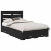 vidaXL Estructura de cama con caj&oacute;n Roble Negro 135 x 190 cm
