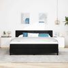 vidaXL Cama tipo Box Spring con colch&oacute;n Negro 180 x 200 cm tela
