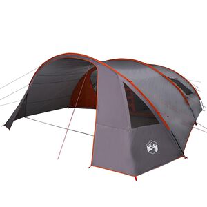 vidaXL Tienda t&uacute;nel para 6 personas Gris y naranja 700 x 590 x 215 cm