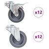 vidaXL Ruedas giratorias con agujero pasador 24 unidades 75 mm