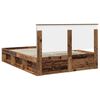 vidaXL Estructura de cama con cabecera Madera vieja 150 x 200 cm
