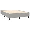 vidaXL Cama box spring con colch&oacute;n tela gris claro 140x190 cm