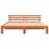 vidaXL Estructura de cama con cabecera Marr&oacute;n cera 180 x 200 cm