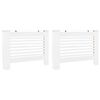 vidaXL Cubiertas para radiador 2 unidades MDF blanco 112x19x81,5 cm