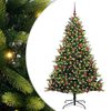 vidaXL &Aacute;rbol de Navidad Artificial Plegable 300 LEDs Verde 180 cm