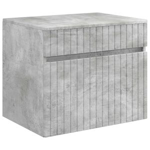 vidaXL Mueble de ba&ntilde;o montado en la pared Gris Hormig&oacute;n