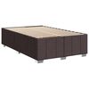 vidaXL Cama box spring con colch&oacute;n tela marr&oacute;n oscuro 120x190 cm