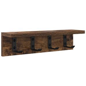 vidaXL Perchero de pared Roble ahumado 40 x 10,5 x 10,5 cm