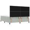 vidaXL Cama tipo Box Spring Gris Claro 180 x 200 cm Terciopelo