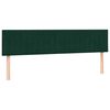 vidaXL Cama box spring con colch&oacute;n y LED terciopelo verde oscuro 180x220 cm