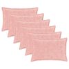 vidaXL Funda de almohada 6 uds. HOUTEN Rosa 50 x 70 cm
