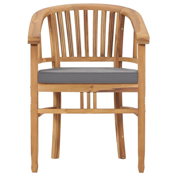 vidaXL Set de comedor de jard&iacute;n 5 pzas y cojines madera maciza de teca